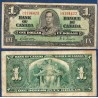 Canada P.58d, B Billet de 1 dollar 1937 Georges VI