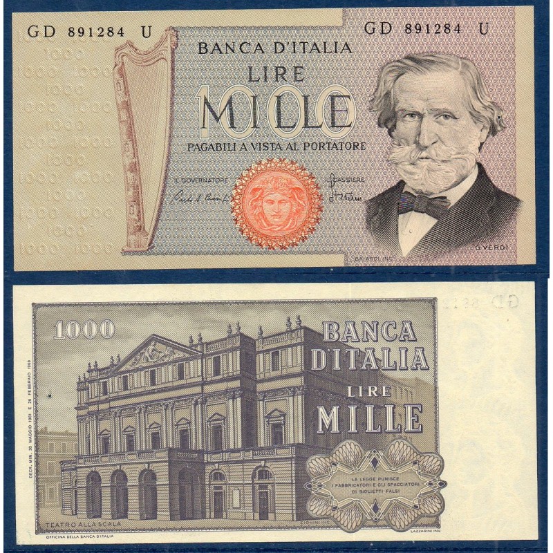 Italie P.101h, Spl Billet de 1000 Lire 1981 Verdi