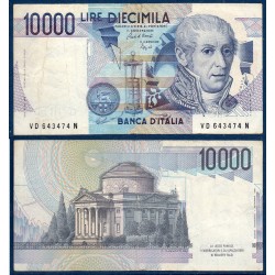 Italie P.112b, TB Billet de 10000 Lire 1984 Alessandro Volta