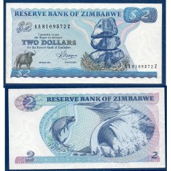 Zimbabwe P.1b, Spl, Billet de 2 Dollars 1983 Barrage