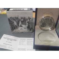 10 euros argent BE 2015, Guerre, Fraternisation de noel pièces de monnaies de Paris