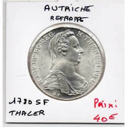 Autriche 1 Thaler refrappe 1780, FDC KM 22 pièce de monnaie