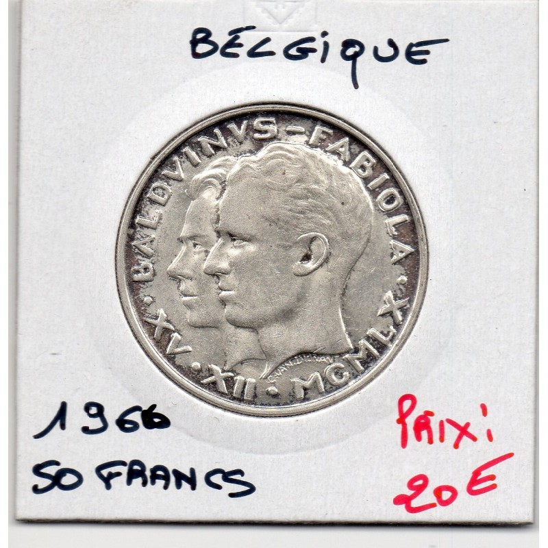 Belgique 50 Francs 1960 Sup+, KM 152 pièce de monnaie