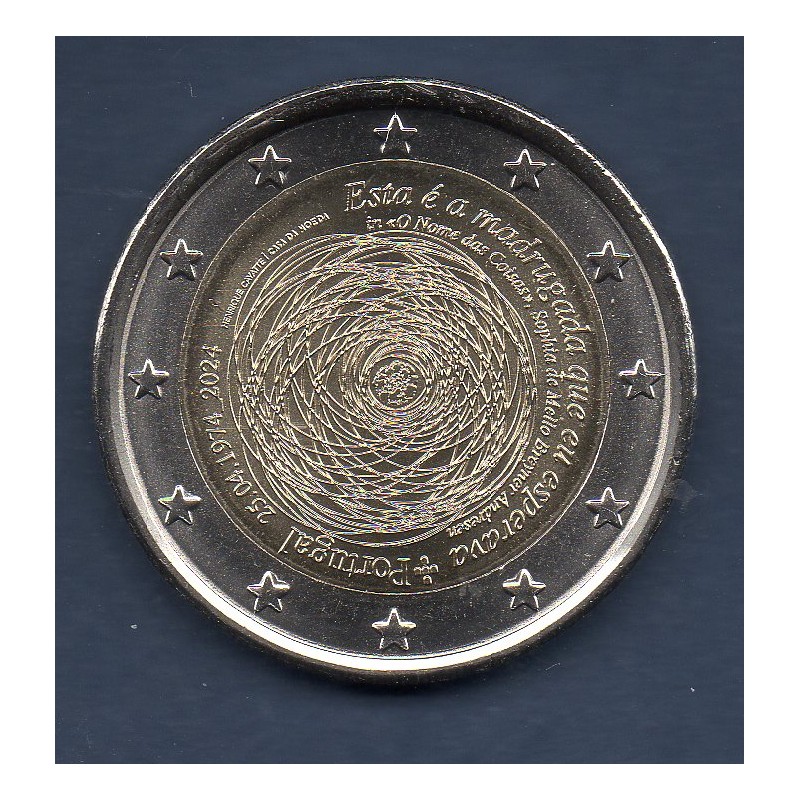 2 euro commémorative Portugal 2024 50 ans révolution des oeillets piece de monnaie €