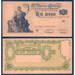 Argentine P.257, TTB Billet de 1 peso 1947 Progres