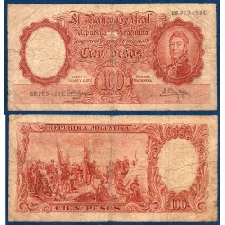 Argentine Pick N°272, B Billet de banque de 100 Pesos 1955