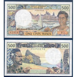 Tahiti Pick N°25c, TTB Billet de banque de 500 Francs 1983
