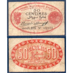 Algérie Chambre de Commerce Alger pirot 11, B Billet de banque de 50 centimes 25.6.1919