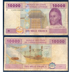 Afrique Centrale Pick 510Fc pour la Guinée équatoriale, Billet de banque de 10000 Francs CFA 2002