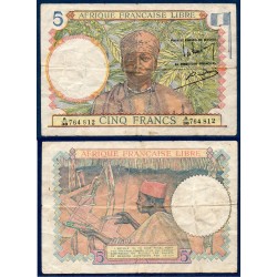 AEF P.6, TB Billet de 5 Francs CFA 1941 tisserand