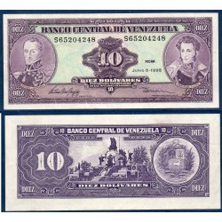 Venezuela Pick N°61d, TTB Billet de banque de 10 Bolivares 1995
