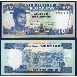 Swaziland Pick N°29a, Billet de banque de 10 Lilangénie 2001