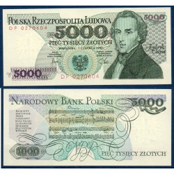 Pologne Pick N°150a, Neuf Billet de banque de 5000 Zlotych 1982