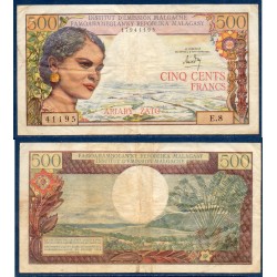 Madagascar Pick N°58, TB Billet de banque de 500 francs 1966