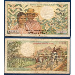 Madagascar Pick N°59a, TB Billet de banque de 1000 francs 1966