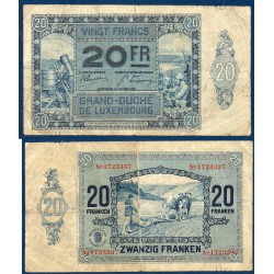 Luxembourg Pick N°37, TB- Billet de banque de 20 Francs 1929