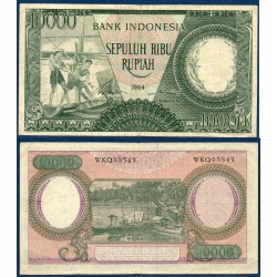 Indonésie Pick N°100, TTB- Billet de banque de 10000 Rupiah 1964