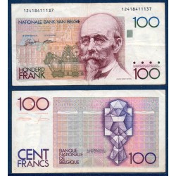 Belgique Pick N°142a, TB Billet de banque de 100 Franc Belge 1982-1994