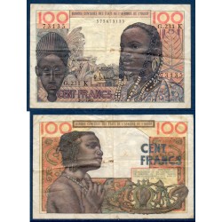 BCEAO P.701Ke, TTB-, Billet de 100 Francs 1965 homme