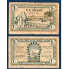 Tunisie P.55, B, Billet de 1 franc 15.7.1943 Régence de Tunis