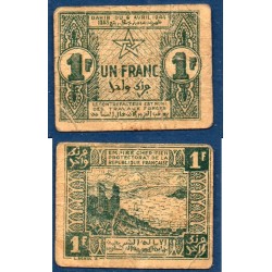 Maroc cherifien Pick N°42, B+ Billet de banque de 1 Franc 1944