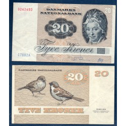 Danemark Pick N°49h, Billet de banque de 20 Kroner 1988
