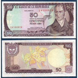 Colombie Pick N°425a, Spl Billet de banque de 50 Pesos oro 1984-1985