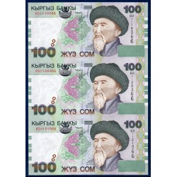 Kirghizistan Pick N°21 Billet de banque de 100 som 2002