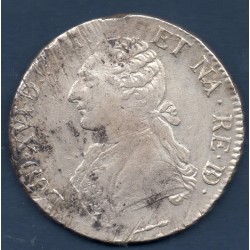 Ecu aux branches d'olivier de Bearn 1785 pau TTB+ Louis XVI pièce de monnaie royale