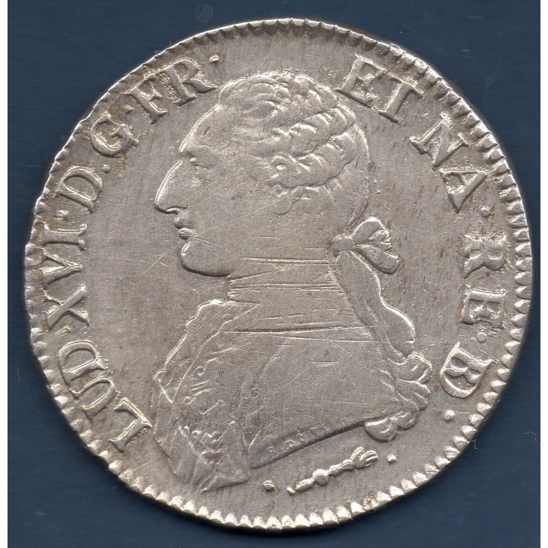 Ecu aux branches d'olivier de Bearn 1780 pau TTB- Louis XVI pièce de monnaie royale