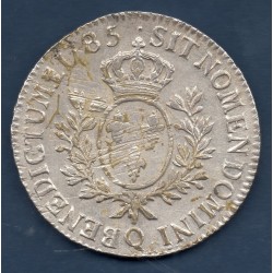 Ecu aux branches d'olivier 1785 Q Perpignan TTB Louis XVI pièce de monnaie royale