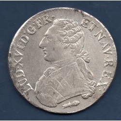 Ecu aux branches d'olivier 1786 Q Perpignan TTB+ Louis XVI pièce de monnaie royale