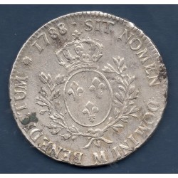 Ecu aux branches d'olivier 1788 M Toulouse Sup- Louis XVI pièce de monnaie royale