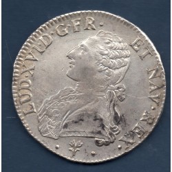 Ecu aux branches d'olivier 1785 L Bayonne Sup- Louis XVI pièce de monnaie royale