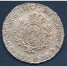 Ecu aux branches d'olivier 1780 L Bayonne TTB- Louis XVI pièce de monnaie royale