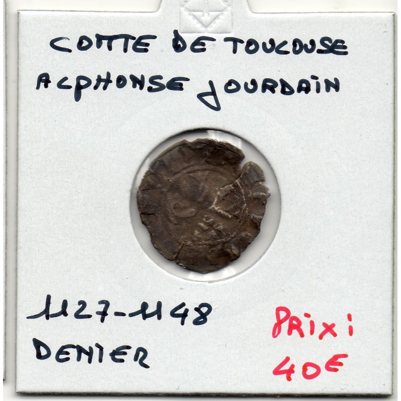 Languedoc, Comté de Toulouse, Alphonse Jourdain (1127-1148) Denier