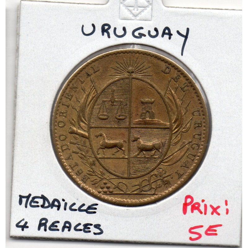 Uruguay medaille style 4 reales Spl pièce de monnaie