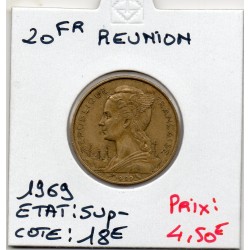 Réunion, 20 francs 1969 Sup-, Lec 93 pièce de monnaie