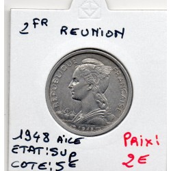 Réunion, 2 francs 1948 aile Sup, Lec 62 pièce de monnaie
