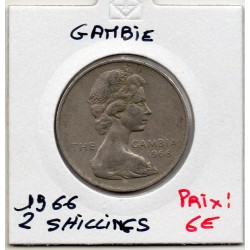 Gambie 2 Shillings 1966 TTB, KM 5 pièce de monnaie