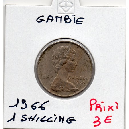 Gambie 1 Shilling 1966 TTB+, KM 4 pièce de monnaie