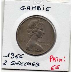 Gambie 2 Shillings 1966 TTB, KM 5 pièce de monnaie