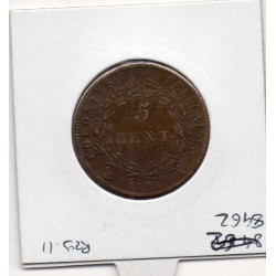 Colonies Charles X 5 centimes 1825 A Sup- Guyane et Senegal,  Lec 298 pièce de monnaie