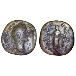 Sesterce d'Antonin le pieux (155-156) RIC 943 sear 4248 atelier Rome