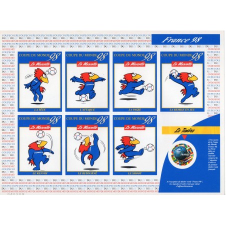 Autoadhésif Yvert No 17A Timbres feuillet footix France 1998