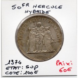 50 francs Hercules Avers 20 francs 1974 Sup, France pièce de monnaie