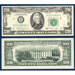 Etats Unis Pick N°483, New York Billet de banque de 20 Dollars 1988A Série B