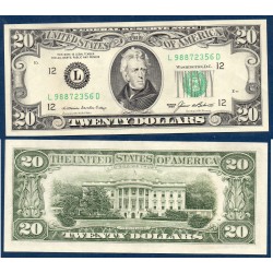 Etats Unis Pick N°477, San Francisco Billet de banque de 20 Dollars 1985 Série L