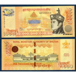 Bhoutan Pick N°34b neuf Billet de banque de 1000 Ngultrum 2016