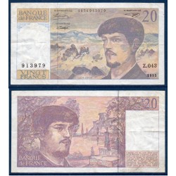 20 Francs Debussy TTB 1993 Billet de la banque de France
